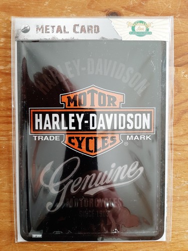 Blechpostkarte harley - blechpostkarte,,