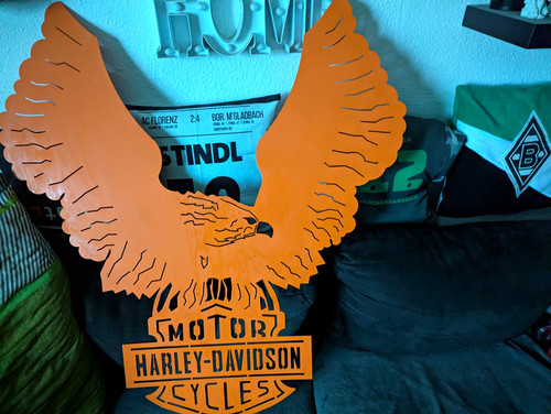 Wandschild blech 2mm - blech, harley